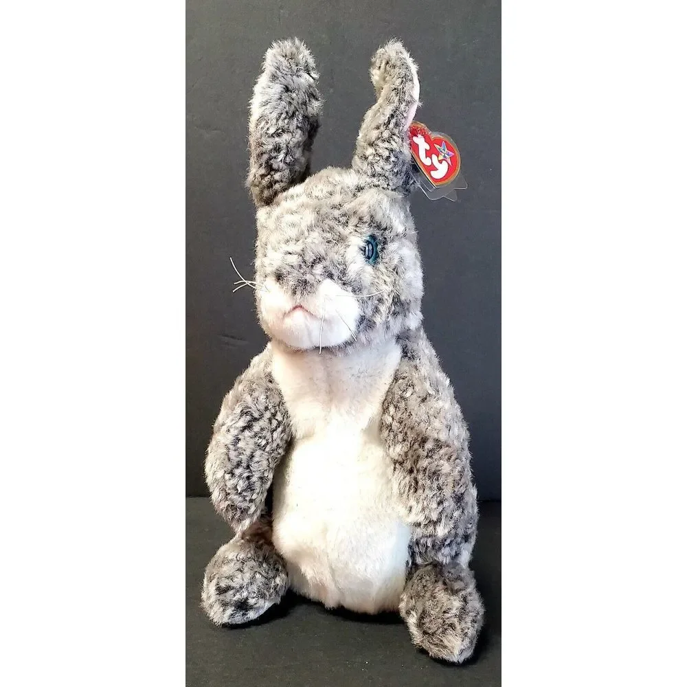 Vintage 2001 TY Hopper the Rabbit Beanie Buddies Super Soft Stuffed Plush NWT